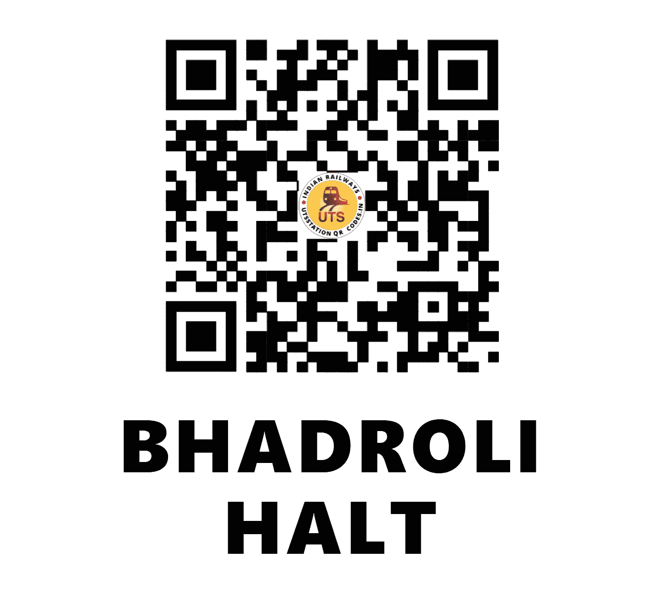UTS QR Code for BHADROLI HALT - BBY (NC - MADHYA PRADESH)